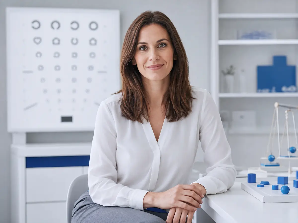 Ortoptystka Optyk M&M w gabinecie terapii widzenia